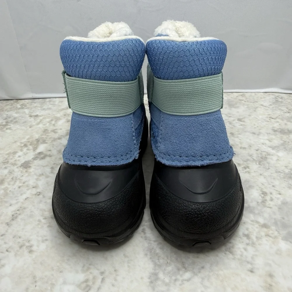 The North Face Toddler Winter Boots Blue Waterproof Fleece Hook & Loop US 6